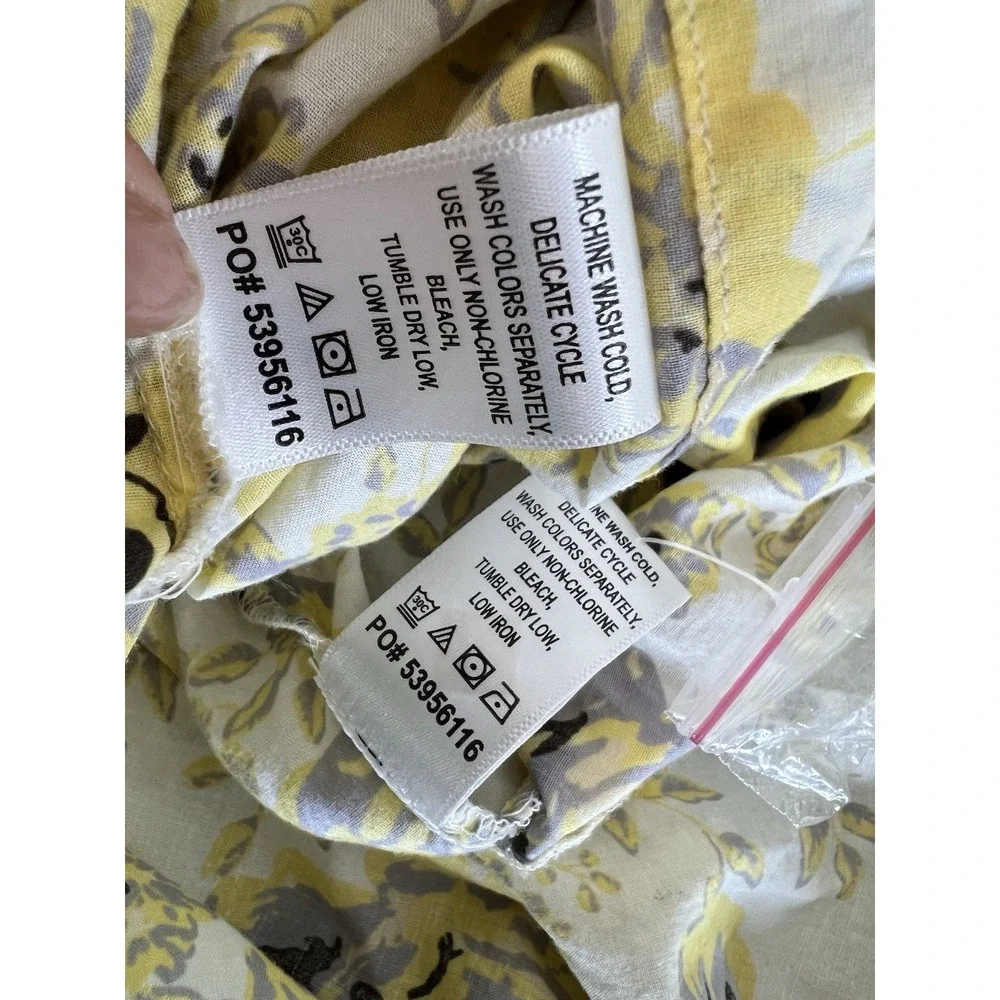Only Necessities‎ Size Large 100% Cotton Floral Long Nightgown Set 2 Pcs